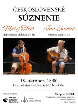 Československé súznenie / Koncert Jana Smolíka a Mateja Tkáča | spisskanovaves.eu