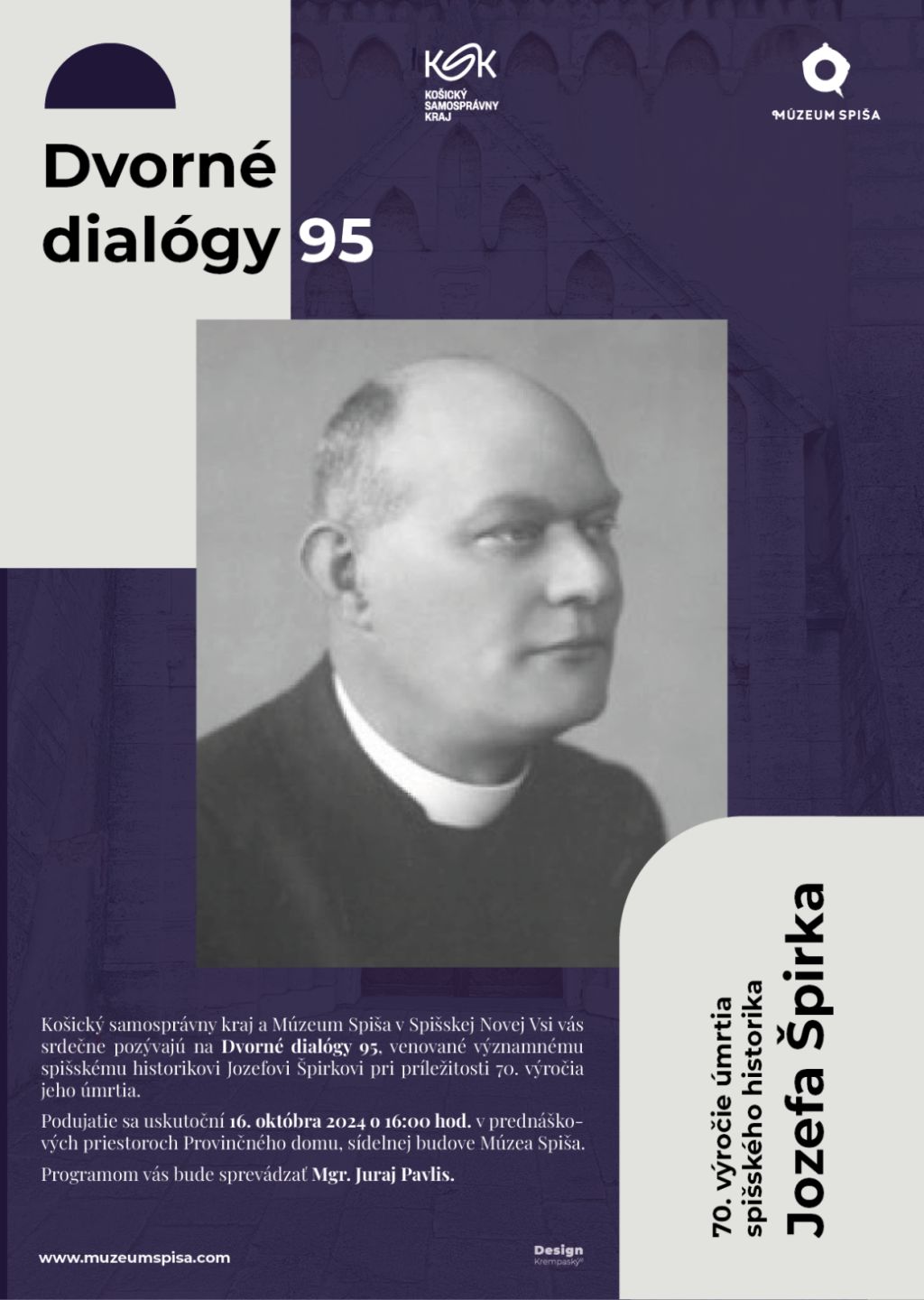 Obrázok podujatia Dvorné dialógy 95: Významný spišský historik Jozef Špirko