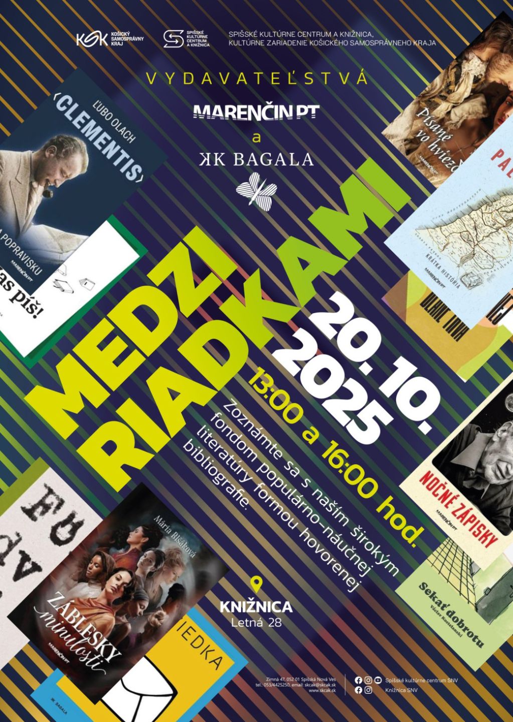 Obrázok podujatia Medzi riadkami / vydavateľstvá MARENČIN PT a KK BAGALA