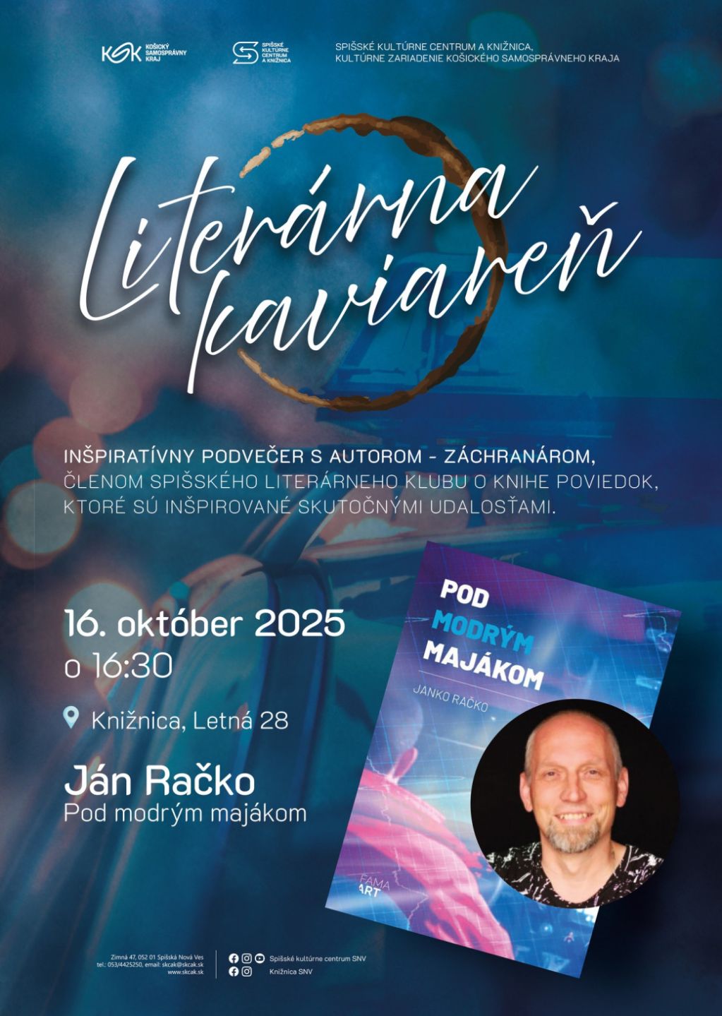 Obrázok podujatia Literárna kaviareň / JÁN RAČKO: Pod modrým majákom