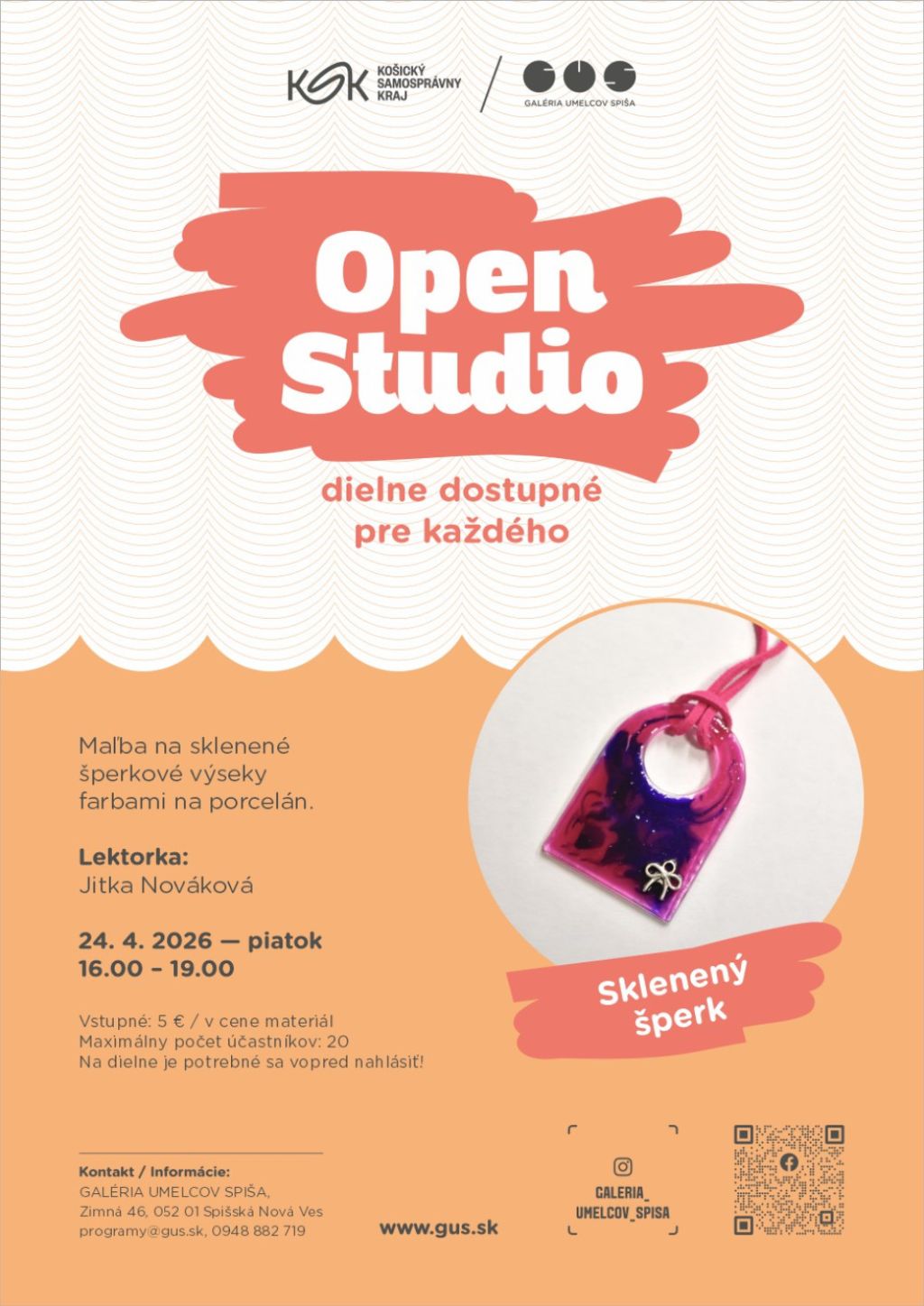 Podujatie Open Studio: Sklenený šperk