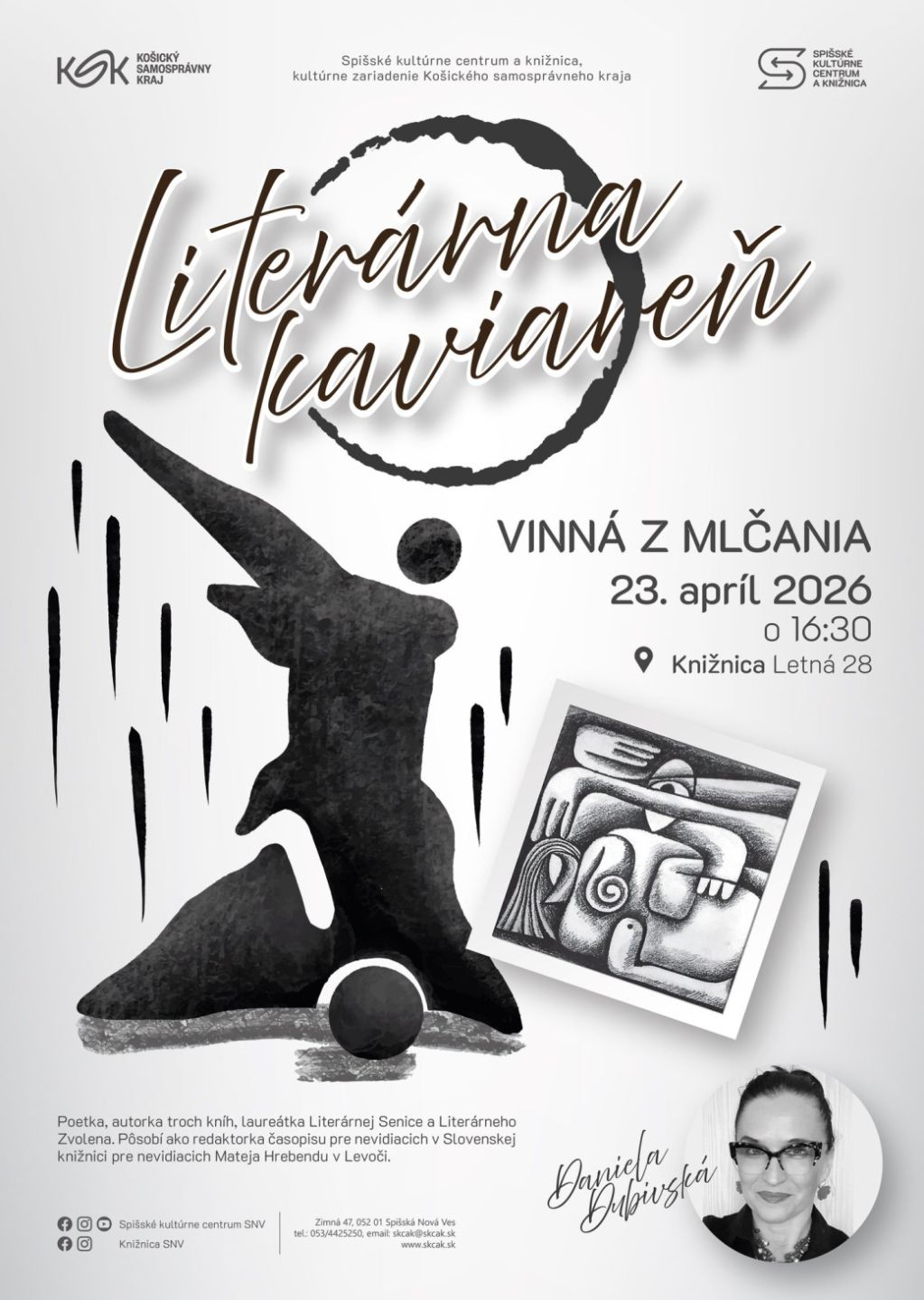 Podujatie Literárna kaviareň / Daniela Dubivská: Vinná z mlčania