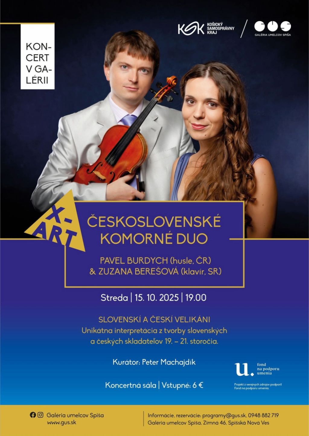Obrázok podujatia X-ART | Koncert v galérii: Československé komorné duo