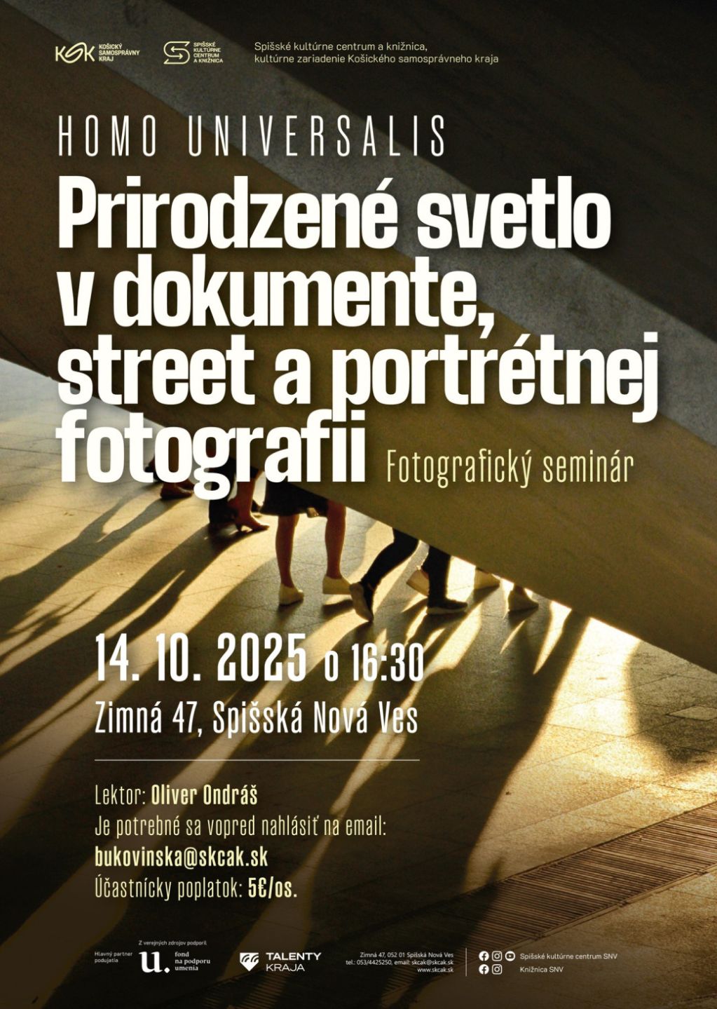 Obrázok podujatia Homo Universalis: Prirodzené svetlo v dokumente, street a portrétnej fotografii