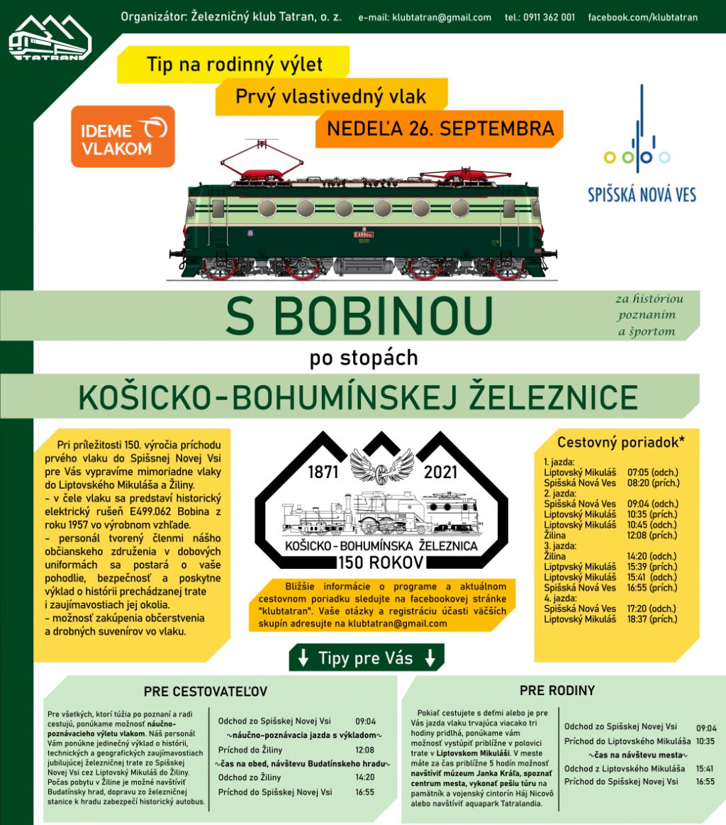 Obrázok podujatia S Bobinou po stopách Košicko - Bohumínskej železnice