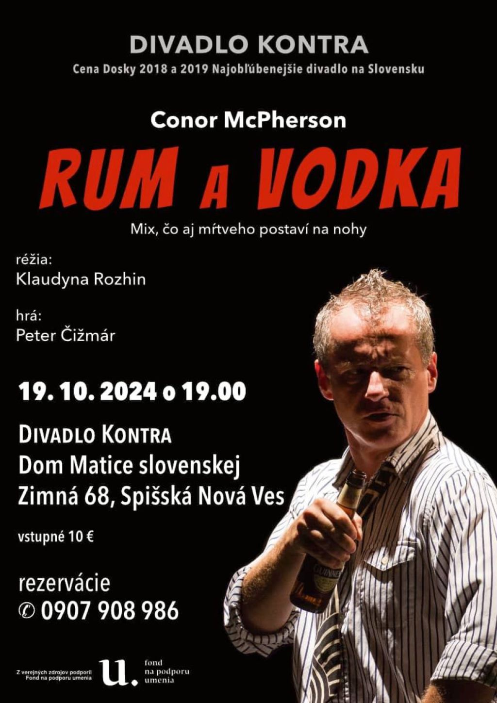 Obrázok podujatia Conor McPherson: Rum a vodka